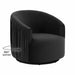 London Black Pleated Swivel Chair - UK - Home And Beyond