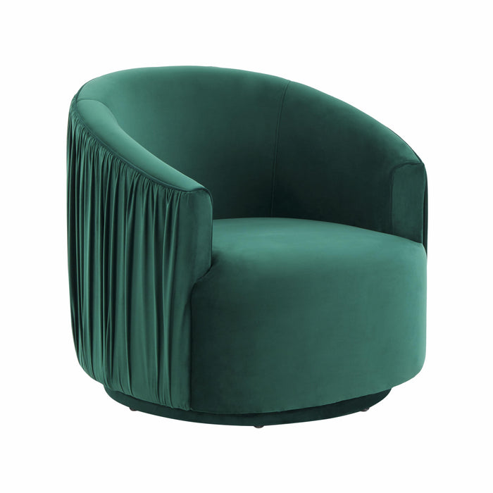 London Forest Green Pleated Swivel Chair image