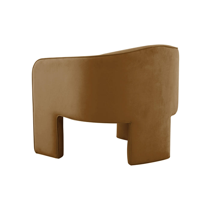 Marla Cognac Velvet Accent Chair - UK - Home And Beyond