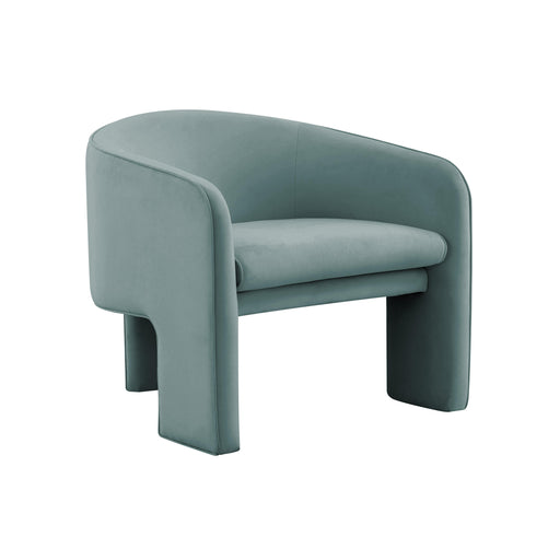 Marla Sea Blue Velvet Accent Chair - UK - Home And Beyond
