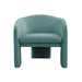 Marla Sea Blue Velvet Accent Chair - UK - Home And Beyond