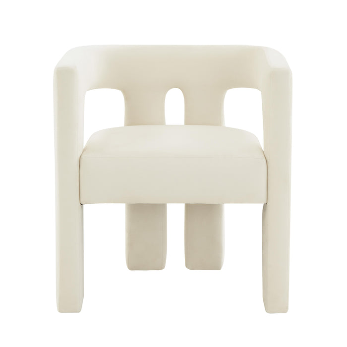 Sloane Cream Velvet Chair - UK - Home And Beyond