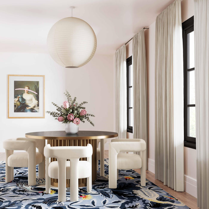 Sloane Cream Velvet Chair - UK - Home And Beyond