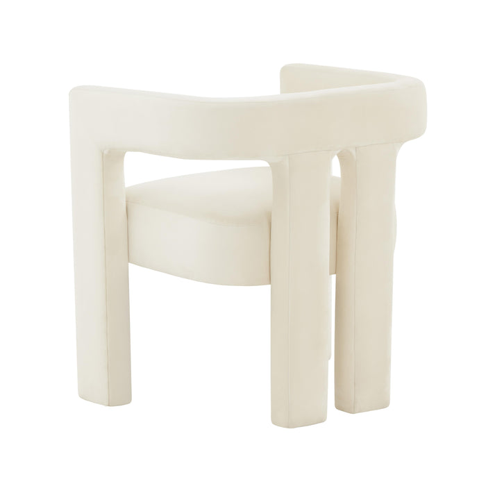 Sloane Cream Velvet Chair - UK - Home And Beyond
