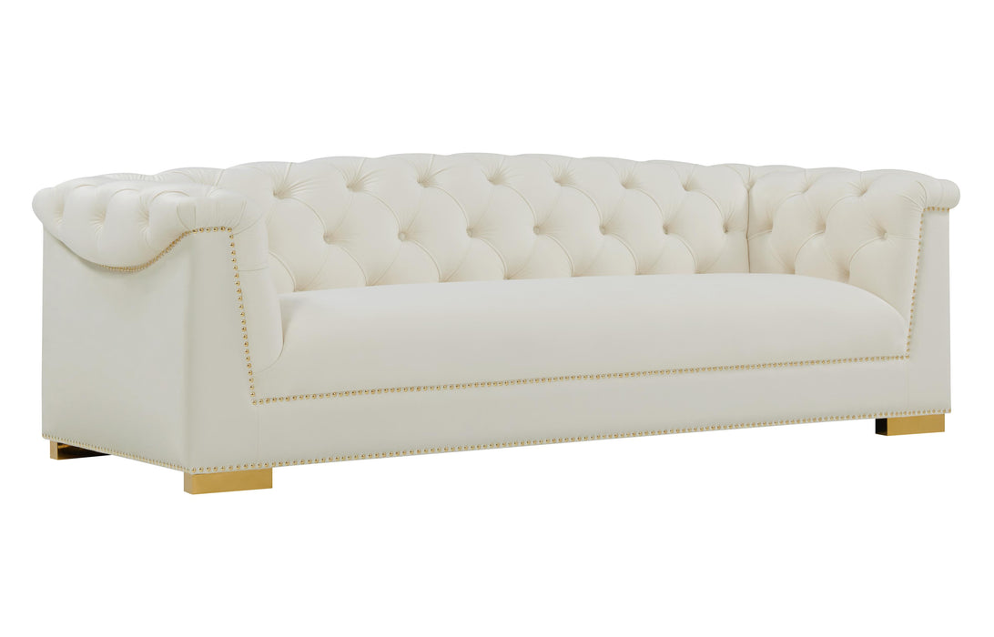 Farah Cream Velvet Sofa image