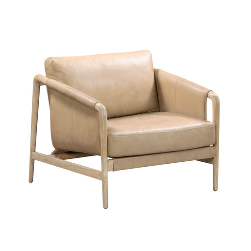 Chakka Tan Genuine Leather Accent Chair - UK - Home And Beyond