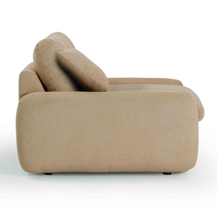 Rachelle Tan Boucle Lounge Chair - Home And Beyond