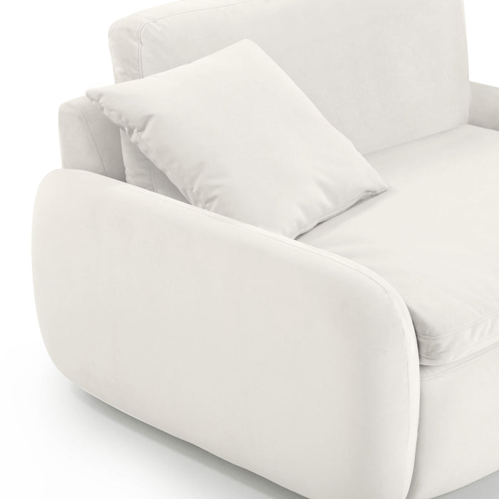 Rachelle Cream Performance Velvet Lounge Chair