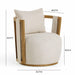 Paolo Cream Textured Weave Swivel Chair - Home And Beyond