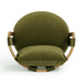 Paolo Green Upcycled Distressed Velvet Swivel Chair - Home And Beyond