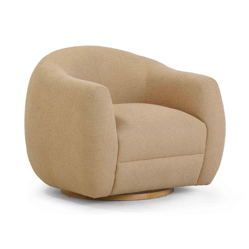 Judy Honey Boucle Swivel Chair - Home And Beyond