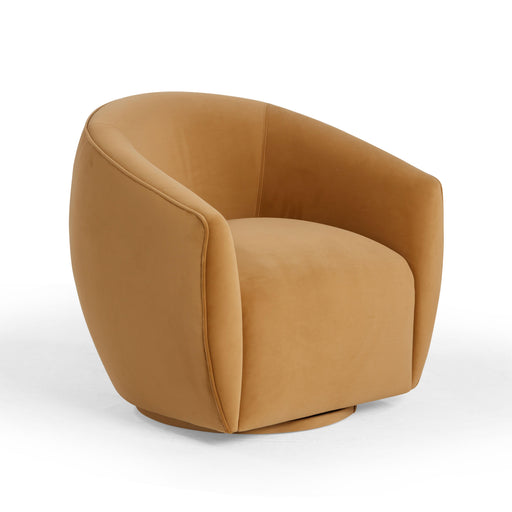 Jordan Tan Velvet Swivel Chair - Home And Beyond