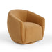 Jordan Tan Velvet Swivel Chair - Home And Beyond