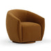 Jordan Cognac Velvet Swivel Chair - Home And Beyond