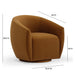 Jordan Cognac Velvet Swivel Chair - Home And Beyond