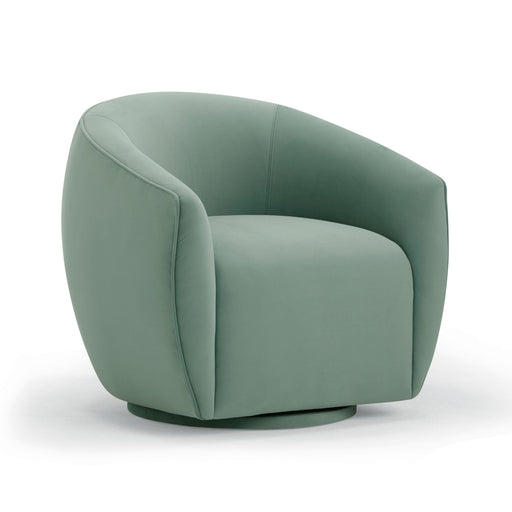 Jordan Sea Blue Velvet Swivel Chair - Home And Beyond