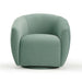 Jordan Sea Blue Velvet Swivel Chair - Home And Beyond