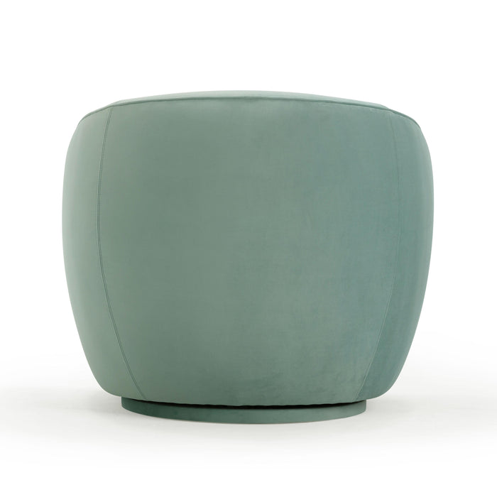 Jordan Sea Blue Velvet Swivel Chair - Home And Beyond