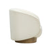 Presley Cream Velvet Swivel Accent Chair - Home And Beyond