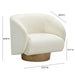 Presley Cream Velvet Swivel Accent Chair - Home And Beyond
