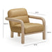 Bekah Tan Genuine Leather Accent Chair - Home And Beyond