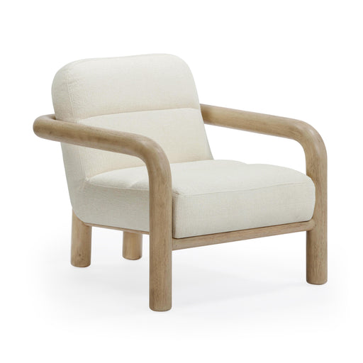 Bekah Cream Textured Weave Accent Chair - Home And Beyond