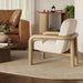 Bekah Cream Textured Weave Accent Chair - Home And Beyond