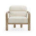 Bekah Cream Textured Weave Accent Chair - Home And Beyond