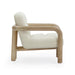Bekah Cream Textured Weave Accent Chair - Home And Beyond