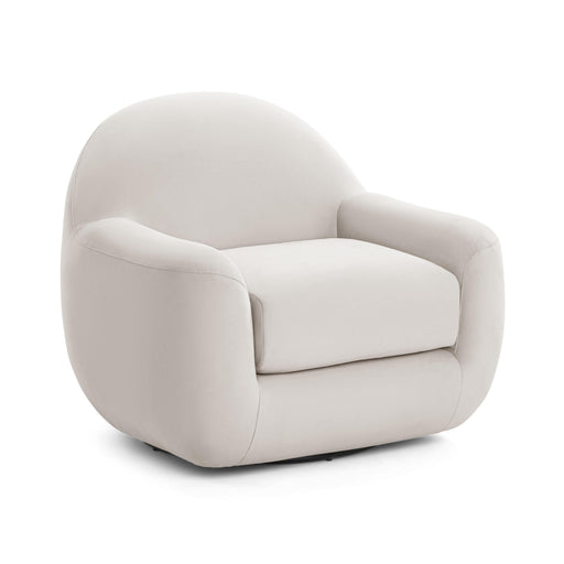Tiago Cream Velvet Swivel Chair - Home And Beyond