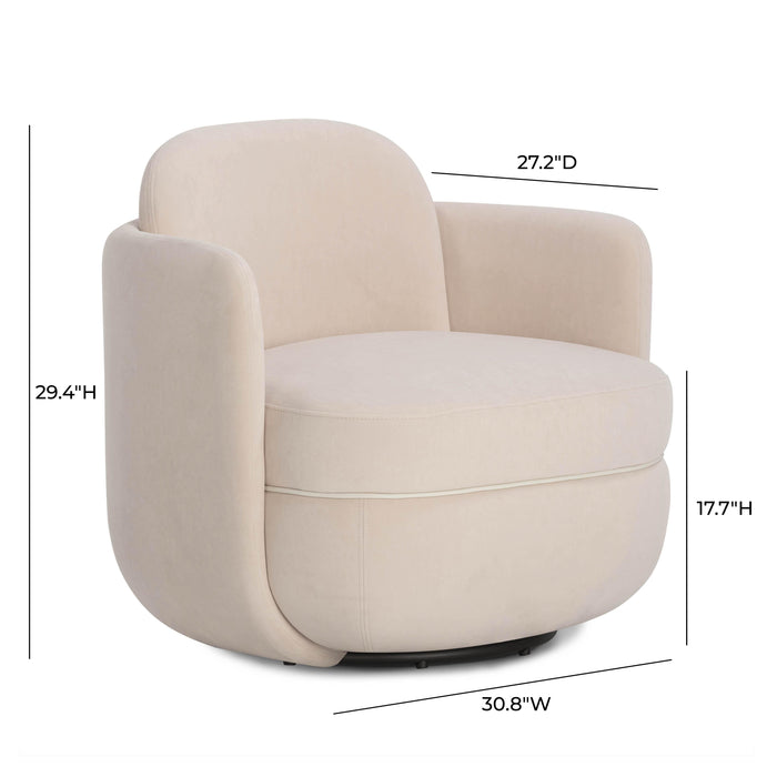 Wolfie Performance Velvet Swivel Accent Chair - Home And Beyond