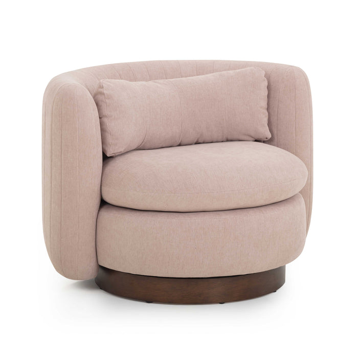 Nura Contract-Grade Chenille Swivel Accent Chair - Home And Beyond