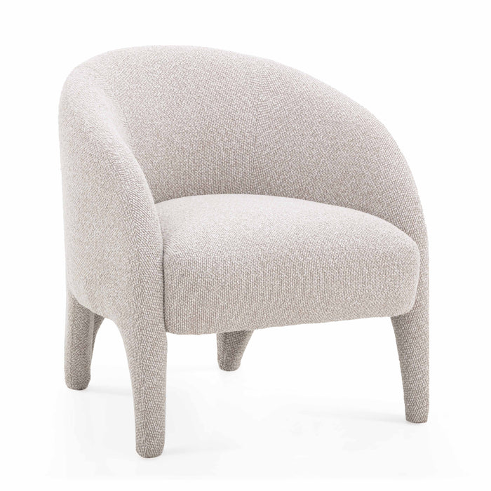 Kris Warm Grey Performance Boucle Accent Chair - Home And Beyond