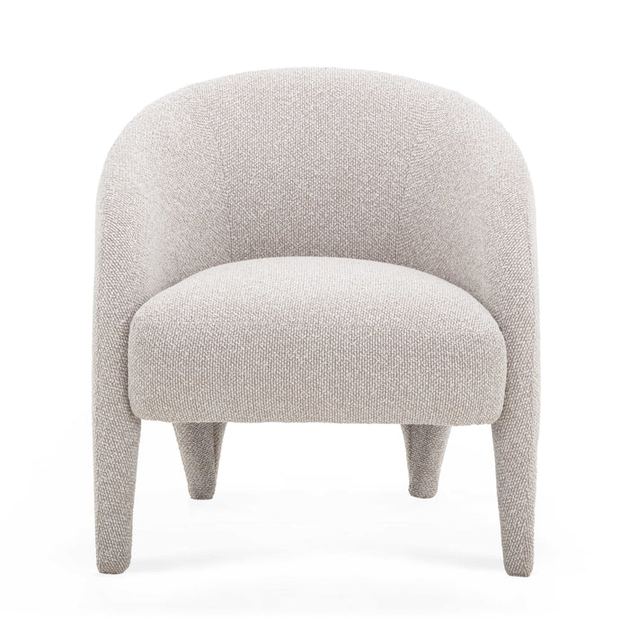 Kris Warm Grey Performance Boucle Accent Chair - Home And Beyond