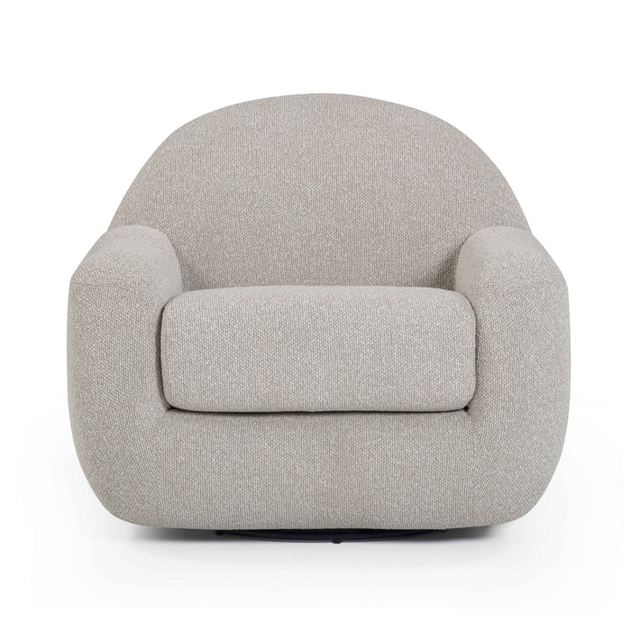Tiago Warm Grey Performance Boucle Swivel Accent Chair