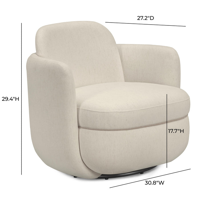 Wolfie Performance Chenille Swivel Accent Chair - Home And Beyond