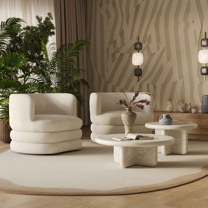 Astor Performance Faux Mohair Swivel Hotel Lounge Chair - Home And Beyond