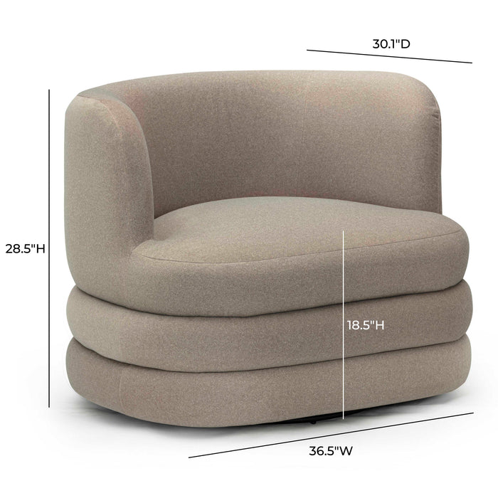 Astor Performance Faux Mohair Swivel Hotel Lounge Chair - Home And Beyond