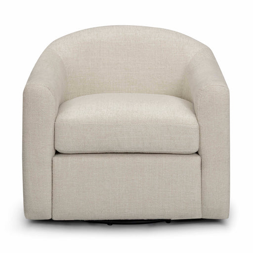 Thao Contract-Grade Basketweave Fabric Swivel Accent Chair - Home And Beyond