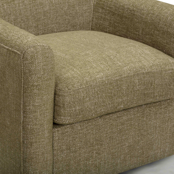 Thao Contract-Grade Basketweave Fabric Swivel Accent Chair - Home And Beyond