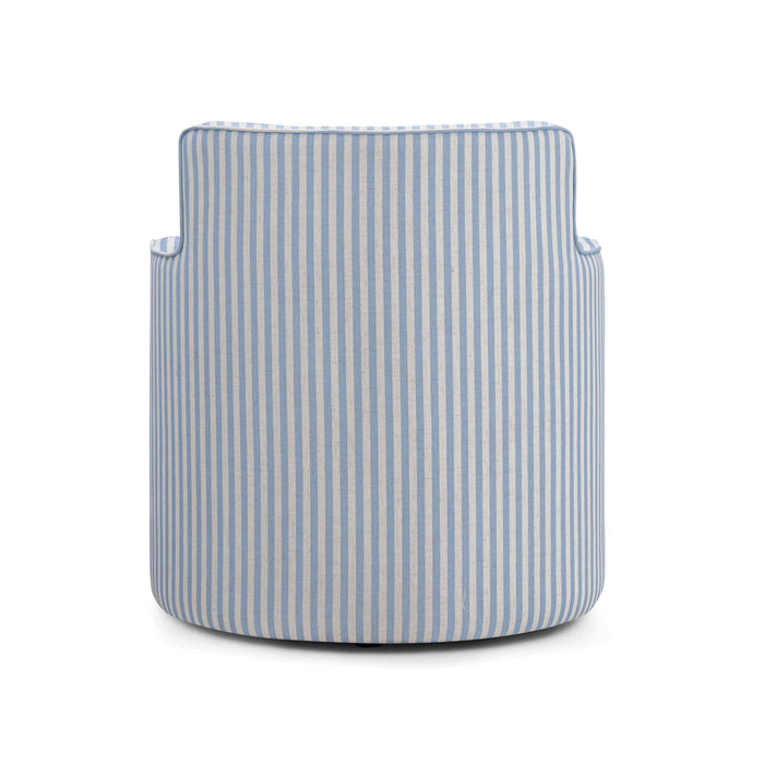 Passe Striped Linen Swivel Chair - Home And Beyond