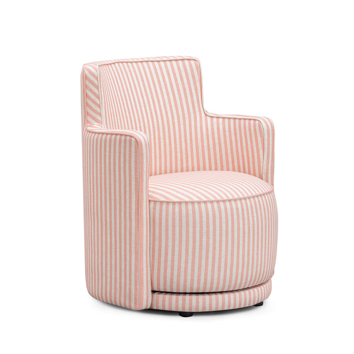 Passe Striped Linen Swivel Chair - Home And Beyond