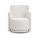 Passe Cream Upcycled Performance Linen Swivel Chair - Home And Beyond