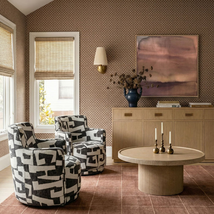 Passe Black Performance Jacquard Swivel Chair - Home And Beyond