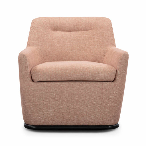 Mado Peach Textured Contract-Grade Fabric Swivel Accent Chair - Home And Beyond
