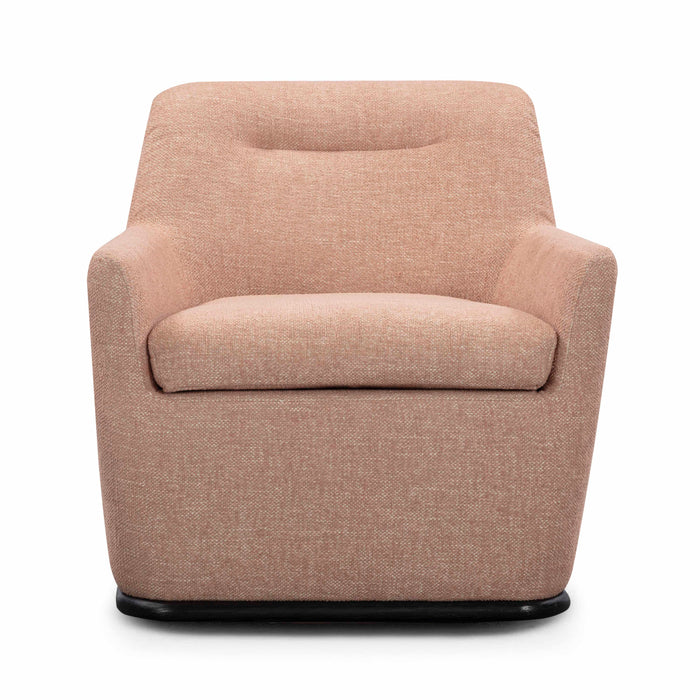 Mado Peach Textured Contract-Grade Fabric Swivel Accent Chair - Home And Beyond