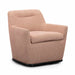 Mado Peach Textured Contract-Grade Fabric Swivel Accent Chair - Home And Beyond