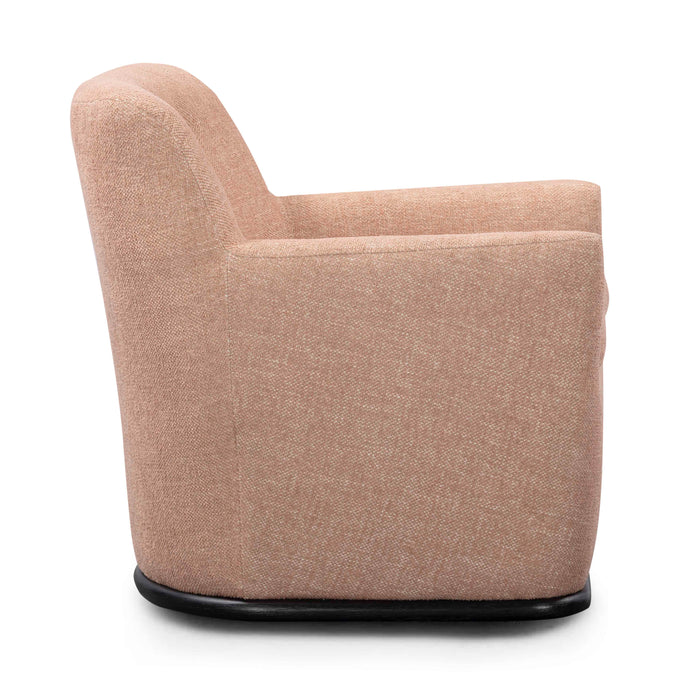 Mado Peach Textured Contract-Grade Fabric Swivel Accent Chair - Home And Beyond