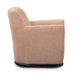 Mado Peach Textured Contract-Grade Fabric Swivel Accent Chair - Home And Beyond