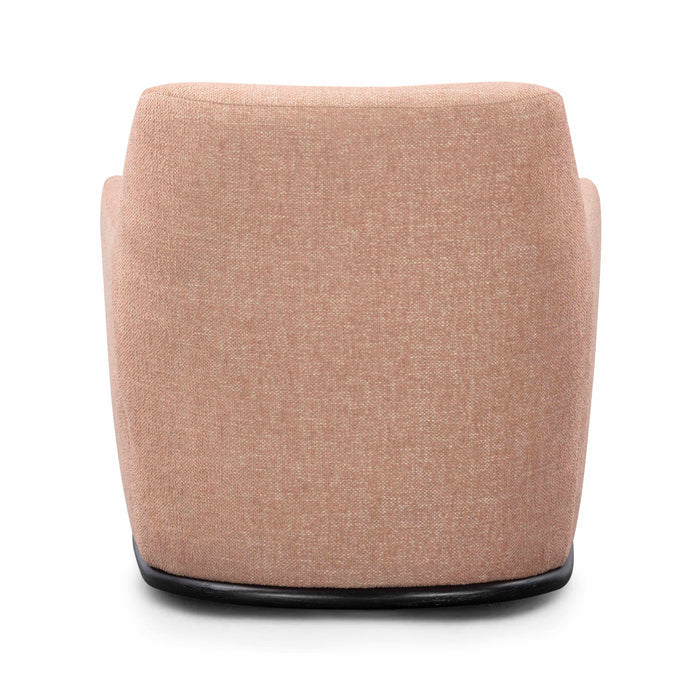 Mado Peach Textured Contract-Grade Fabric Swivel Accent Chair - Home And Beyond